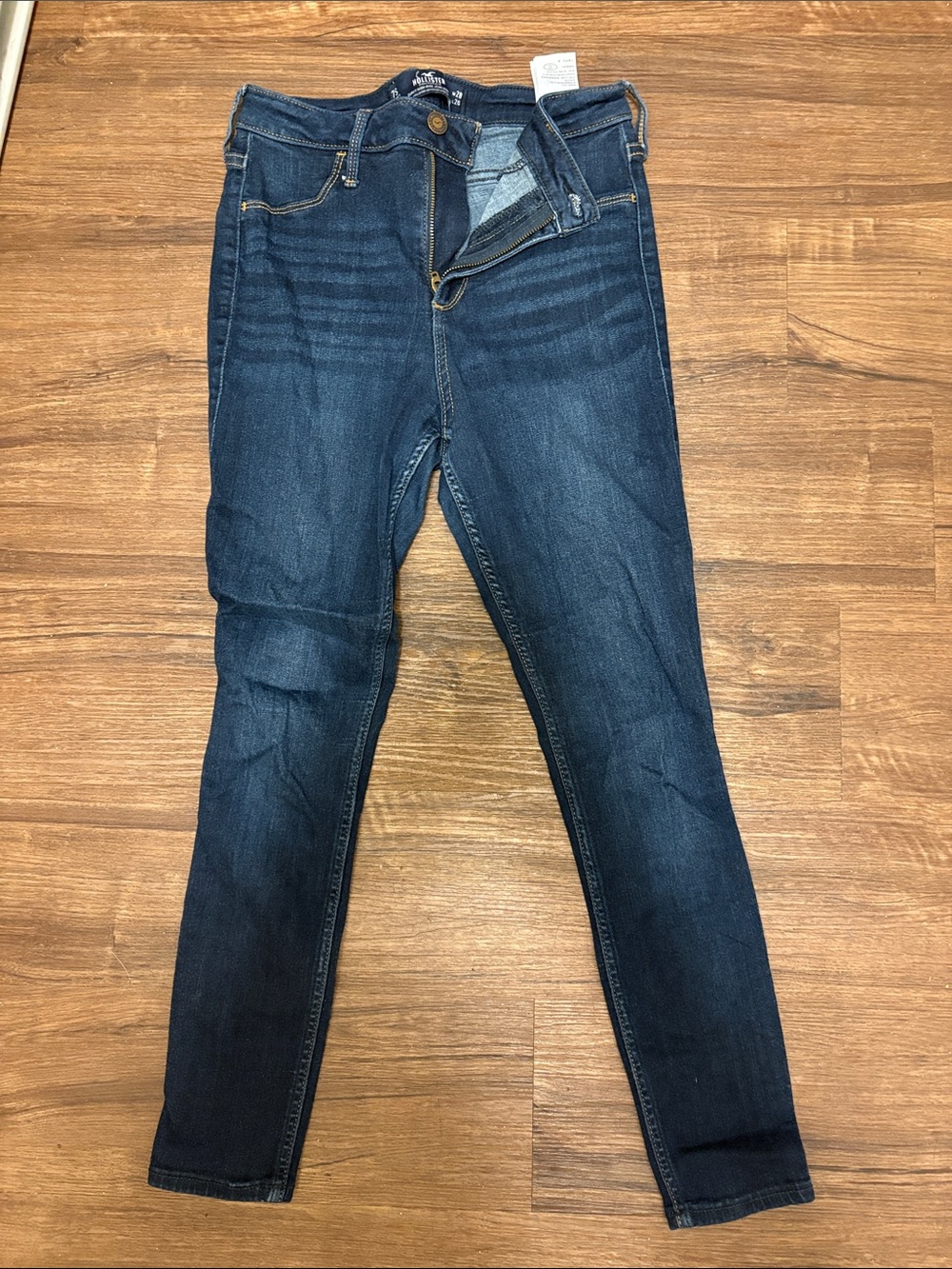 Hollister Curvy High-Rise Jean Legging Dark Wash - Blue